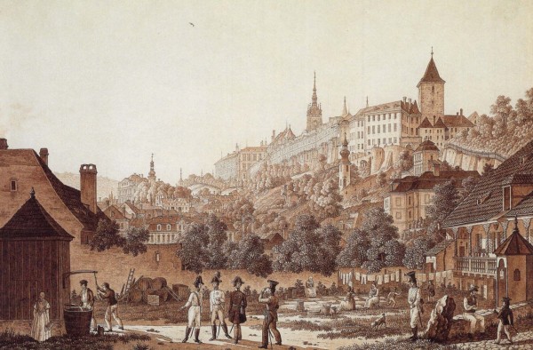 pražský hrad od klárova 1835.jpg