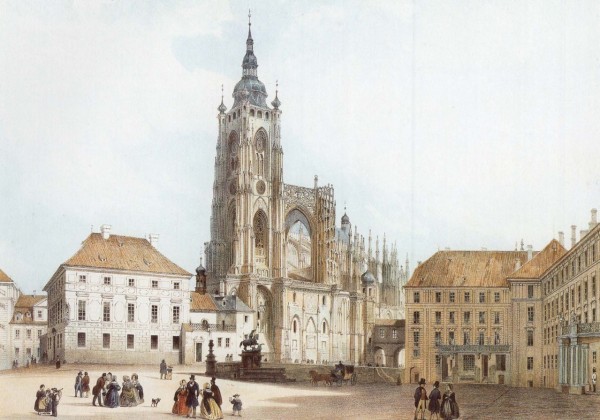 Třetí hradní nádvoří ca 1840.jpg